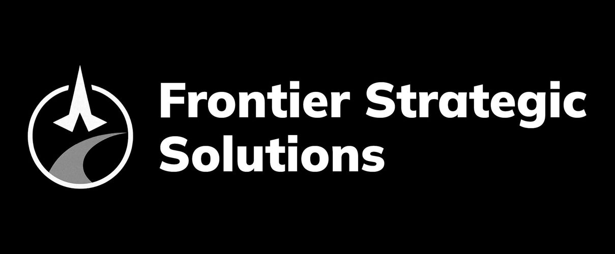 Logo of Frontier Strategic Solutions with a road and arrow design.