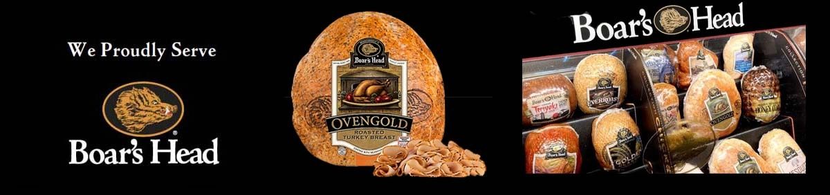 Banner Showing That Hopewell Deli Uses Boar's Head Cold Cuts