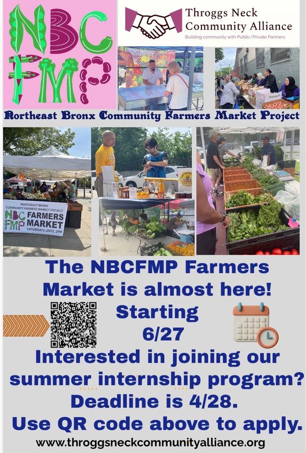 Flyer asking for people interested in being vendors for Farmers market.
