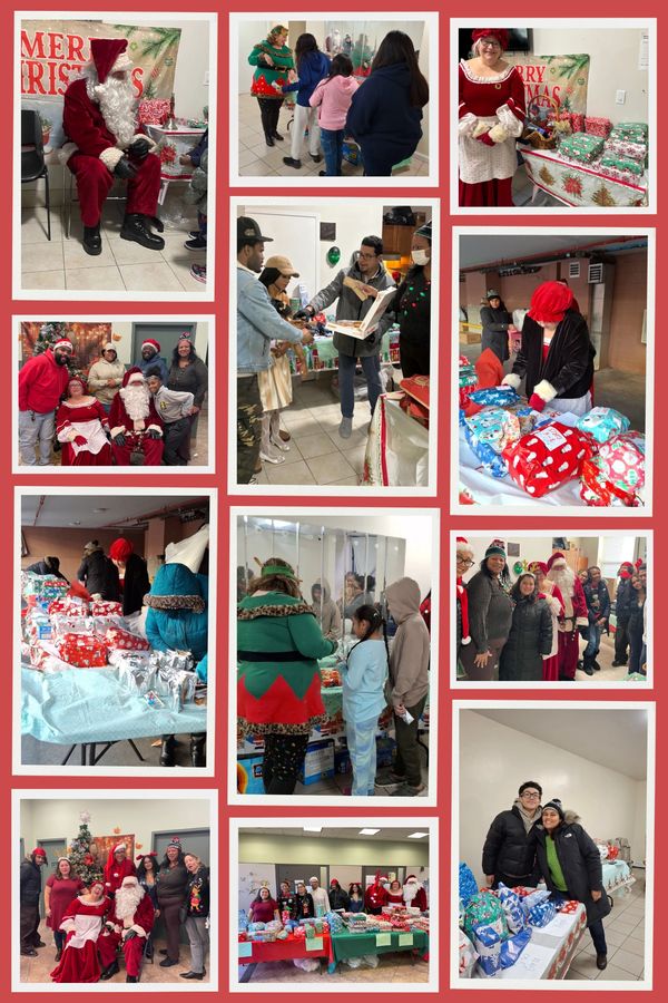Pictures from the toy drive at various shelters