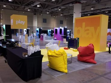 Custom "Play Lounge" in Expo for Microsoft Ignite The  Tour in Toronto, Canada