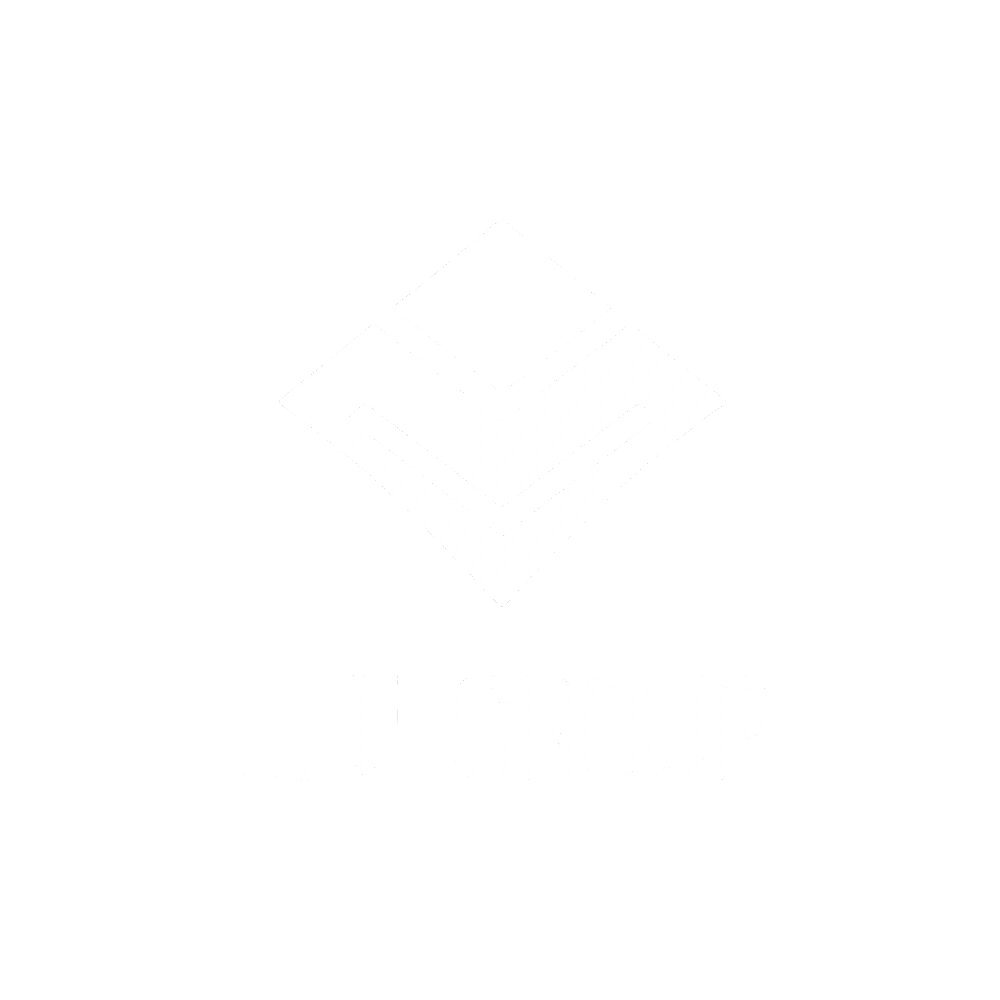 Minimalistic gray geometric logo with the text 'JFU GROUP' on a black background.