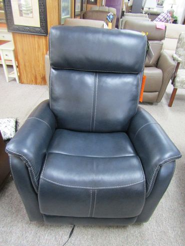 View Leather 360° Power Swivel Recliner with Power Headrest and Lumbar 