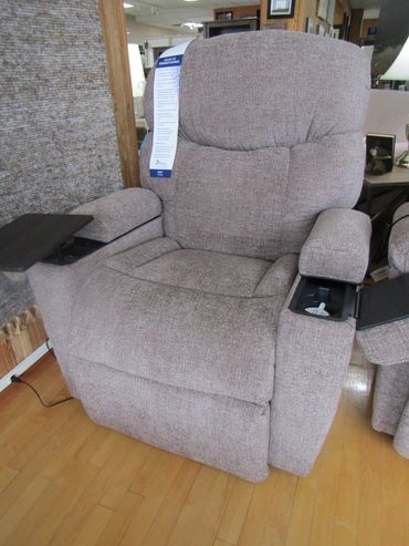 Maya Power Lift Chair with Power Headrest Lumbar & Nirvana Heat & Massage with Table & Phone Charger