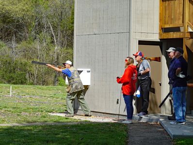 Mark Presnell at station 7, Tim Ripperger watching