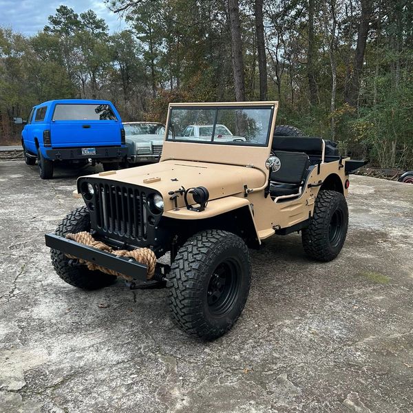 1942 Willys Jeep with a ‘68 327 Corvette motor and Turbo 350 automatic transmission we built. 