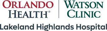 Logo for Orlando Health, Watson Clinic, and Lakeland Highlands Hospital.