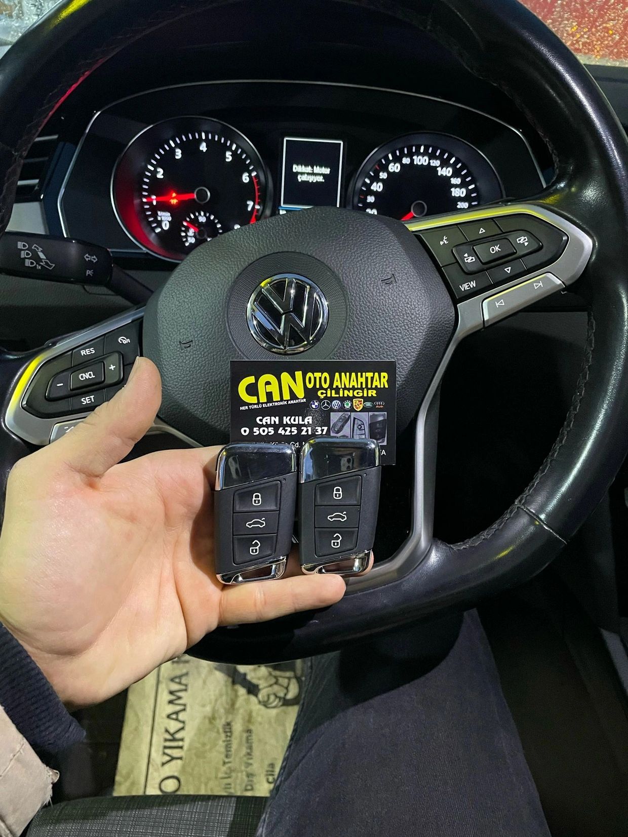 Volkswagen programlama yapılmış araba anahtarı