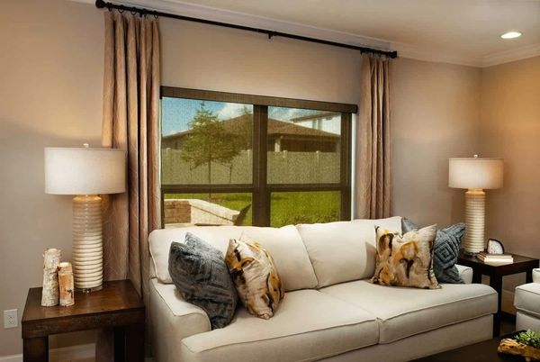 LIGHT FILTERING SHADE LIVING ROOM BACKYARD VIEW SAN ANTONIO
