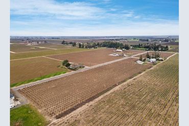 Top angle view of farms in wide angle
