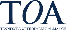 Logo of Tennessee Orthopaedic Alliance with large TOA letters.