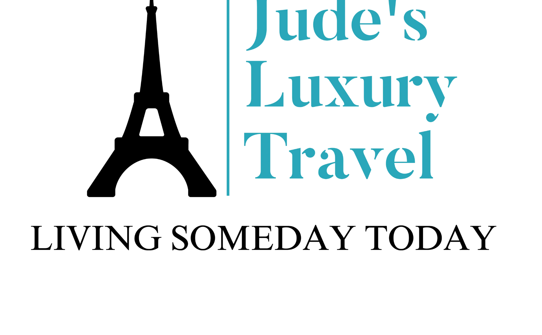 Jude's Luxury Travel logo and motto "Living Someday Today"