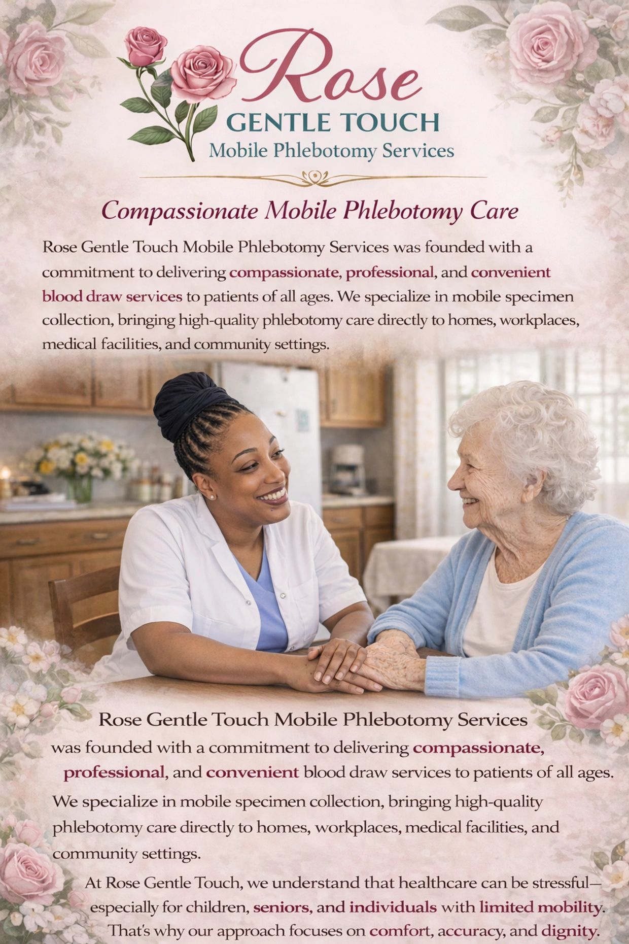 Convenient, professional blood draw at your home, office, or care facility, serving the Orlando area