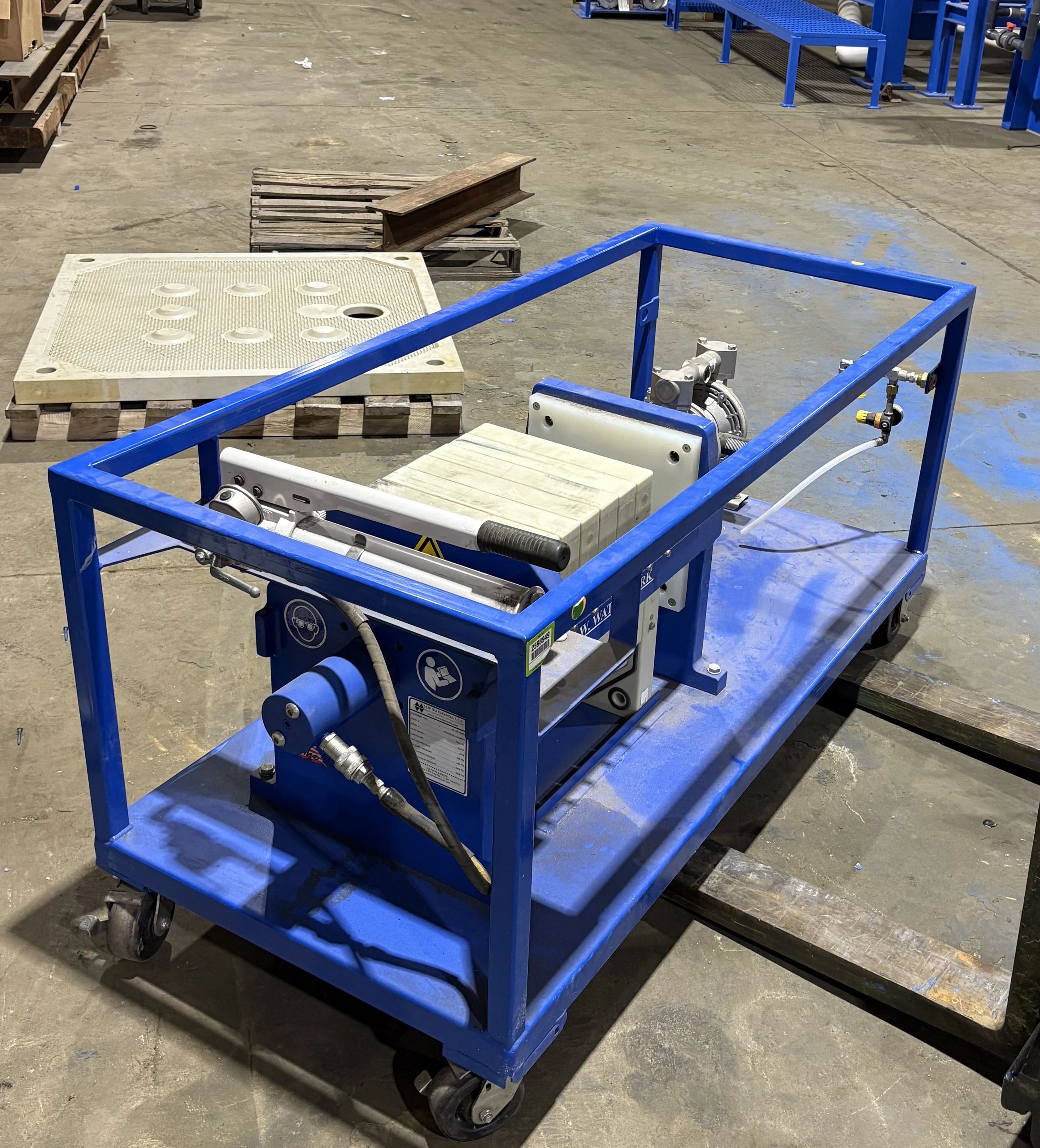 Lab filter press rental unit for pilot testing, laboratory filtration, and small-batch solids dewate