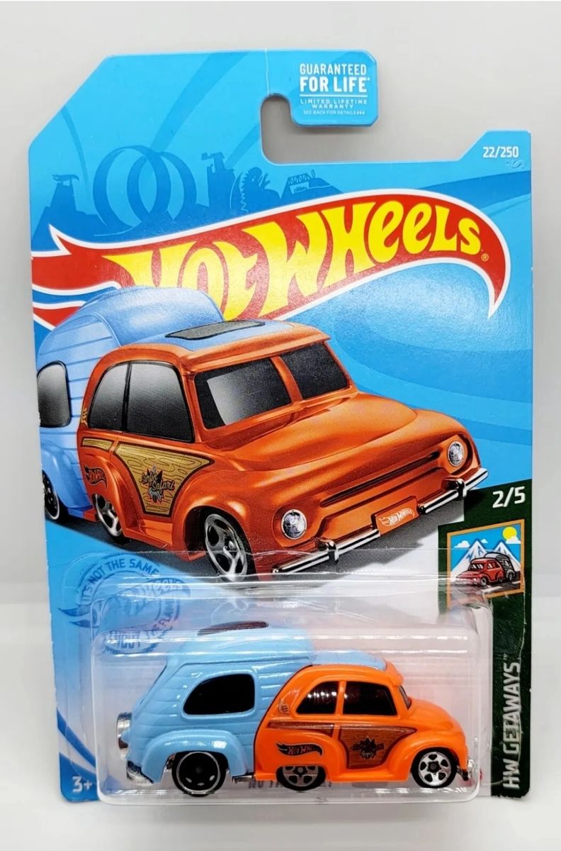 Hot Wheels RV There Yet Orange & Blue HW Getaways Mattel Toy Car
