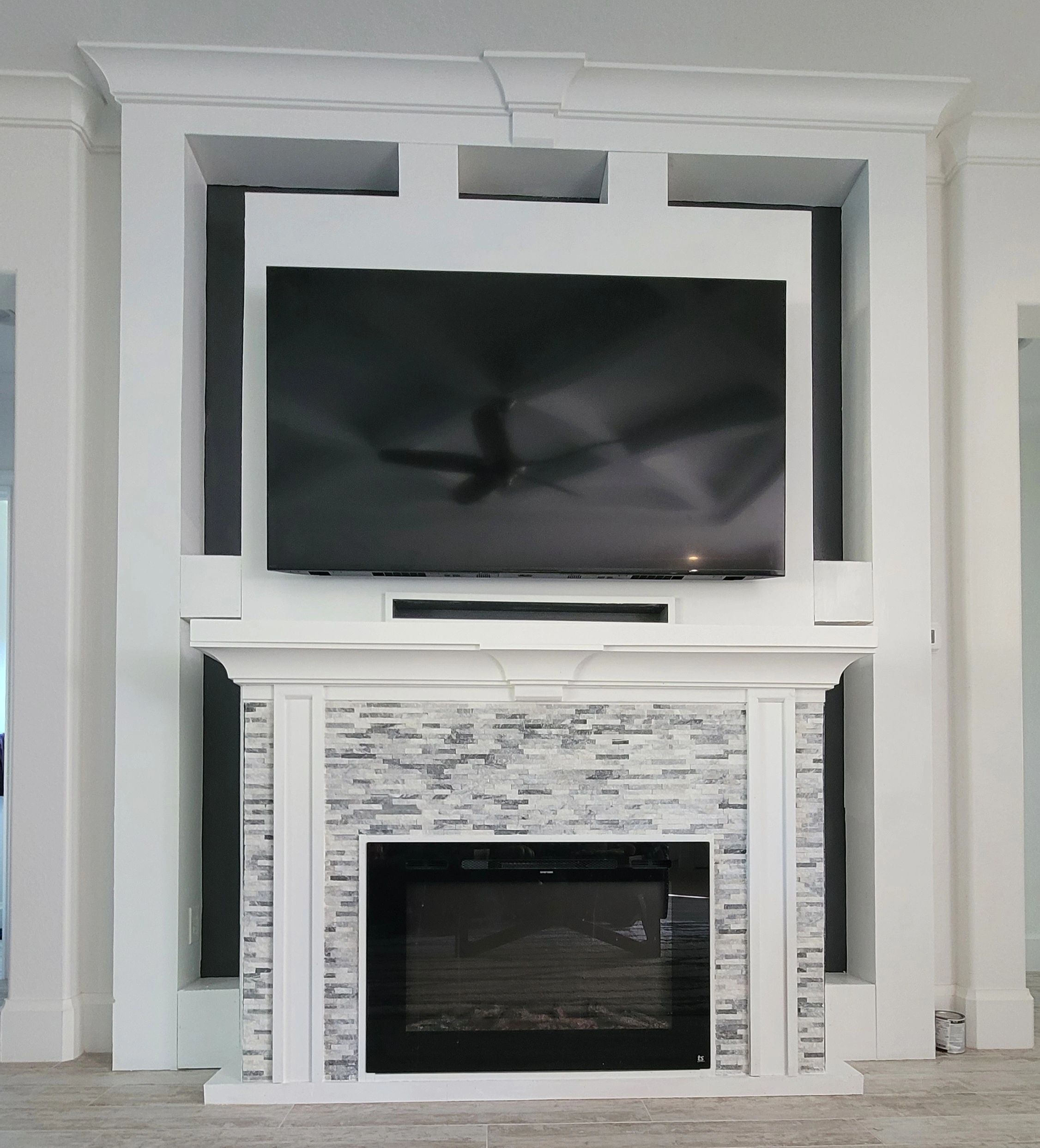 Custom built-in with fireplace