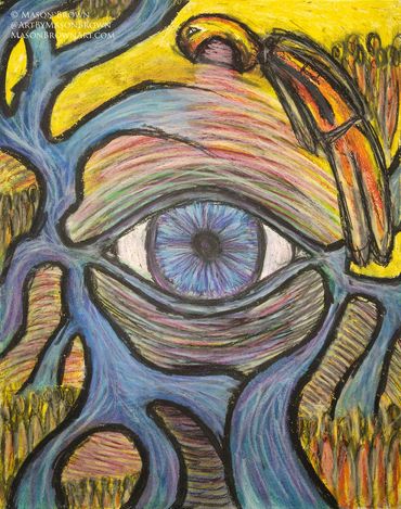 Influence (oil pastel, 14"x 17" paper) 2007