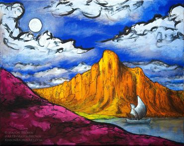 Sail (acrylic painting, 16"x 20" canvas) 2008