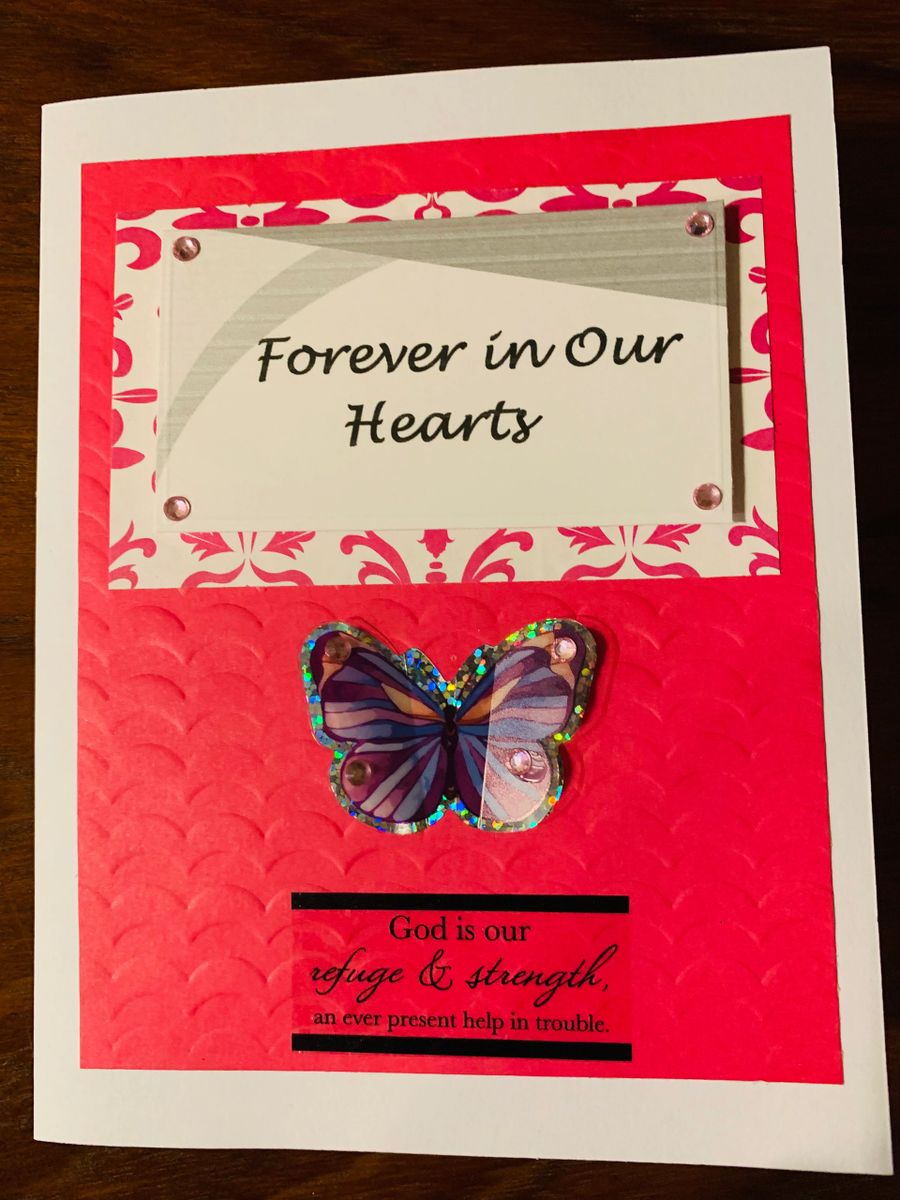 Forever In Our Hearts Sympathy Card 9626