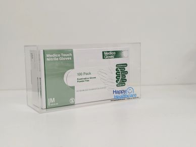 Box of Medico Touch nitrile gloves on a white surface.