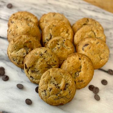 Classic chocolate chip cookies—crispy edges, chewy center, perfect for snacks, gifts, and treats!