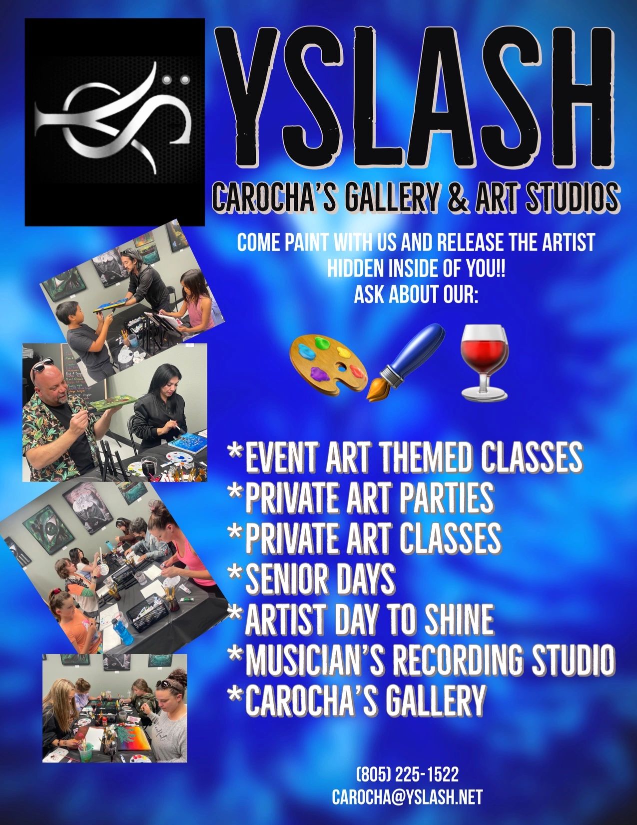 YSLASH Carocha’s Gallery & Art Studios in Morro Bay, Art Classes in