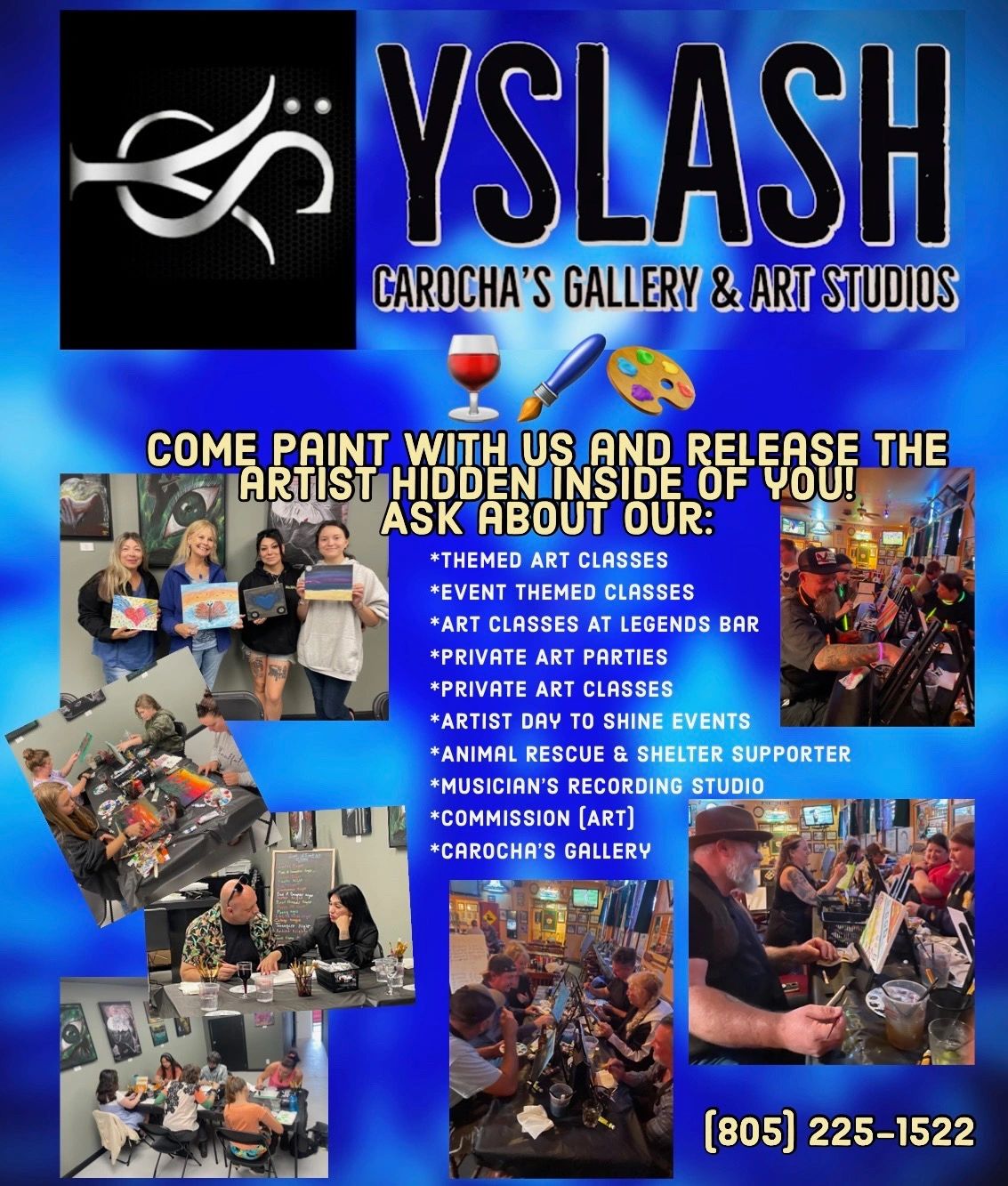 YSLASH Carocha’s Gallery & Art Studios in Morro Bay, Art Classes in