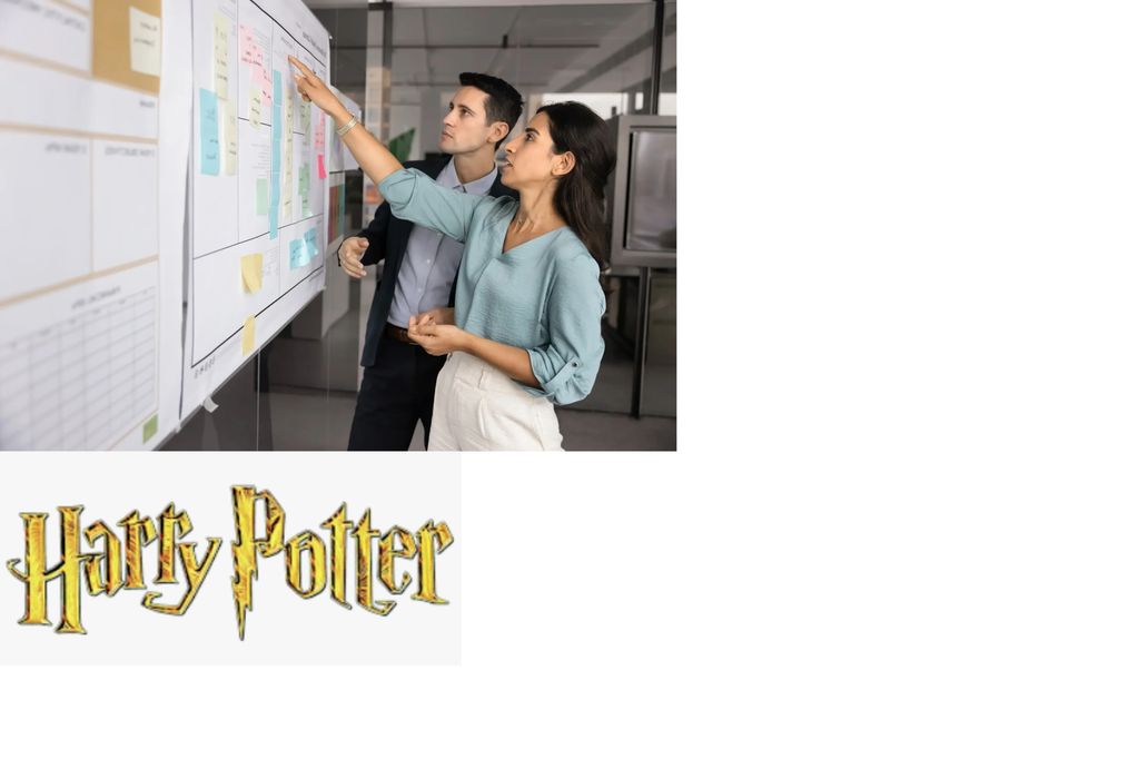 Two professionals discussing plans on a board.