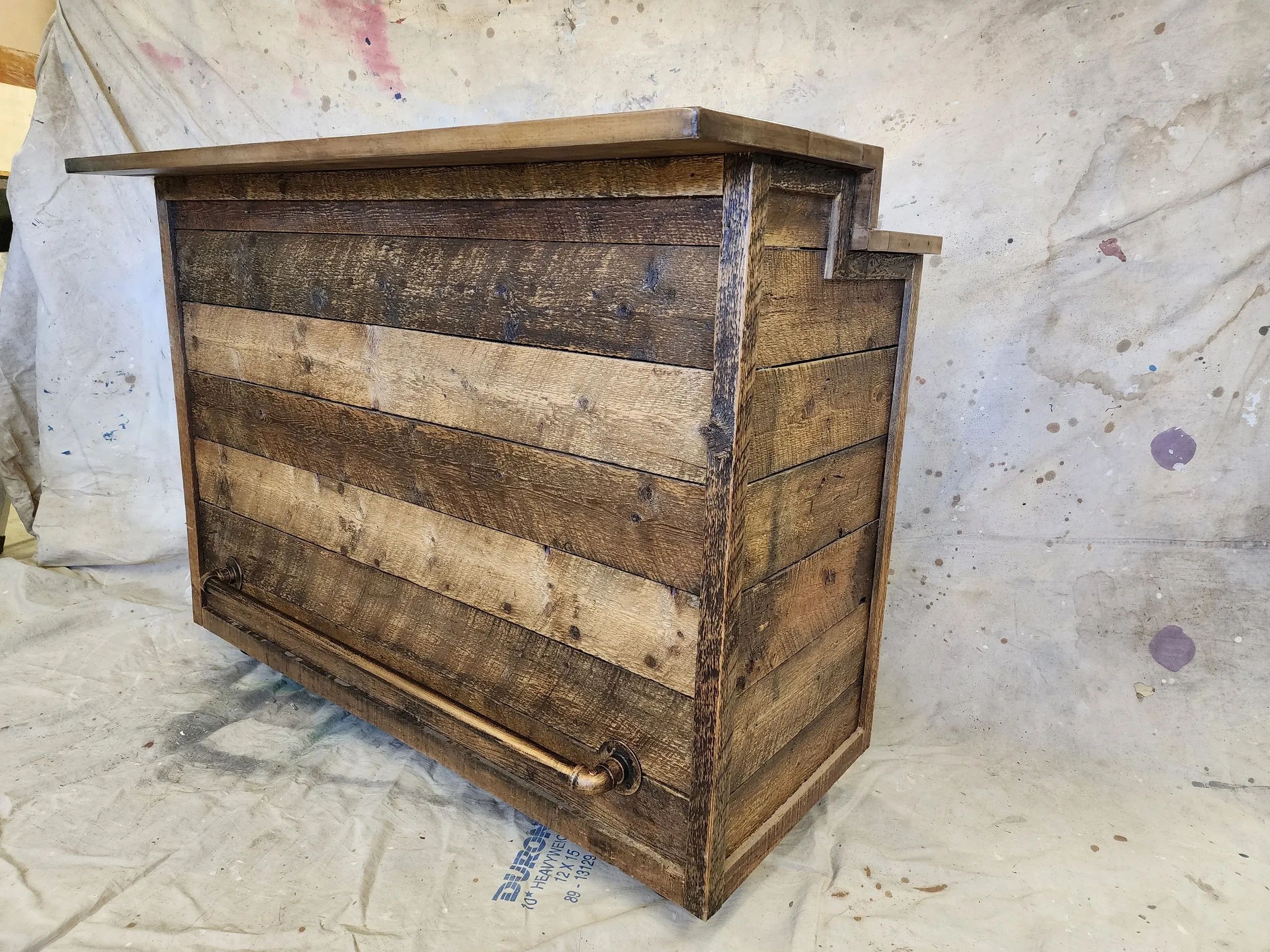 custom bar barn wood reclaimed maple top