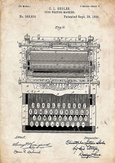 Type writing - 1896 