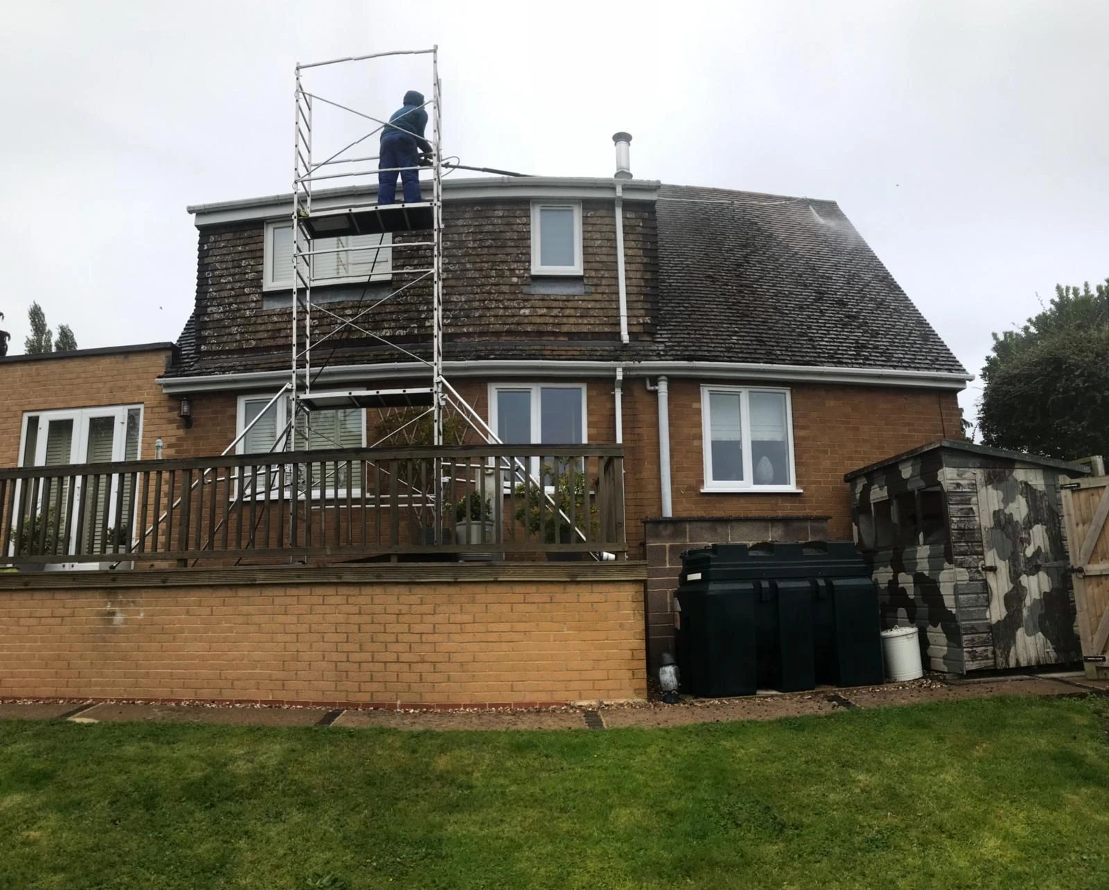 Professional pressure washing result
