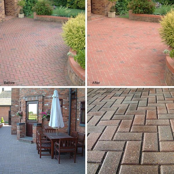 Driveway after professional pressure washing