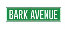 Green street sign reading 'BARK AVENUE'.