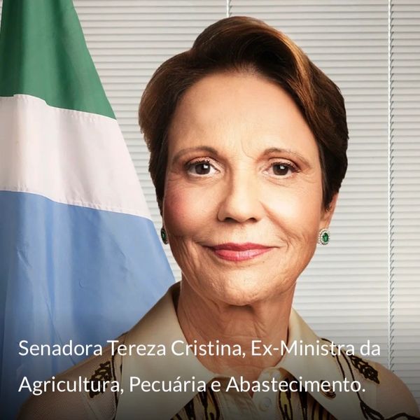 Senadora Tereza Cristina, Ex-Ministra da Agricultura, Pecuária e Abastecimento. 