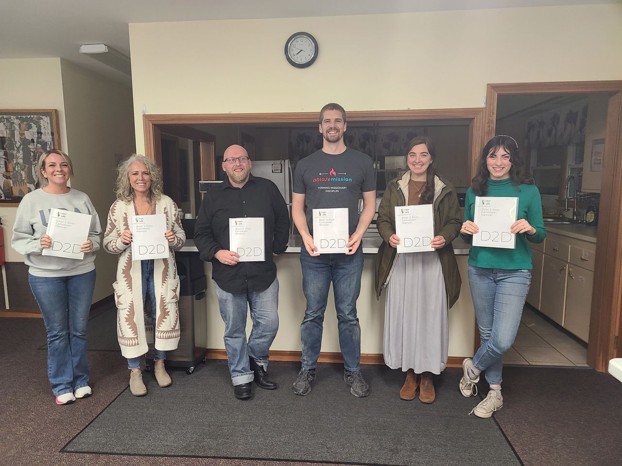 Newly Trained Volunteers for Door to Door.