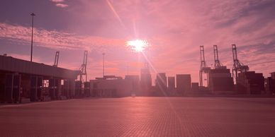 Photograph taken by Samantha during Hamad Port tour in Doha Qatar