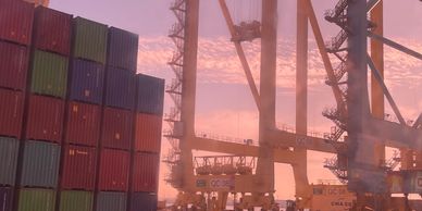 Photograph taken by Samantha during Hamad Port tour in Doha Qatar