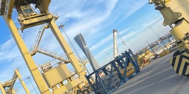 Photograph taken by Samantha during Hamad Port tour in Doha Qatar