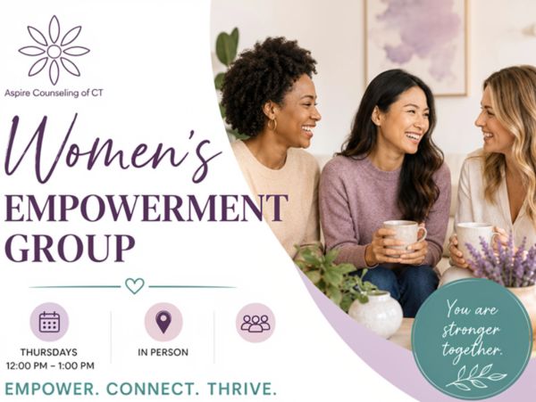 Women’s empowerment group meeting in person every Thursday, fostering connection and strength.