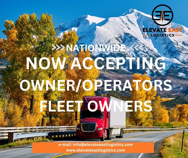 Elevate East Logistics Accepting Nationwide Owner/Operators