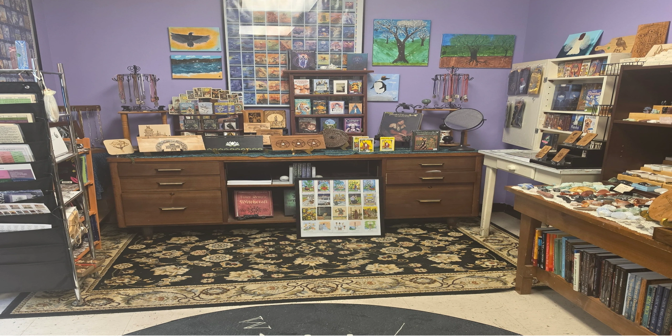 Crystals , Books and Tarot Decks