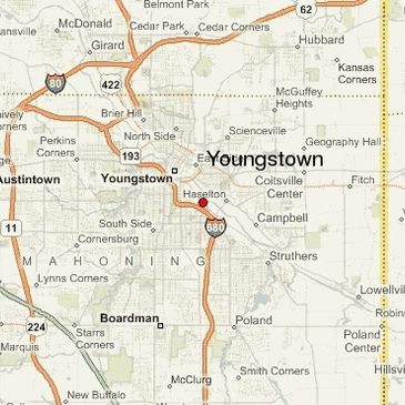 Map of Youngstown and Northeast Ohio