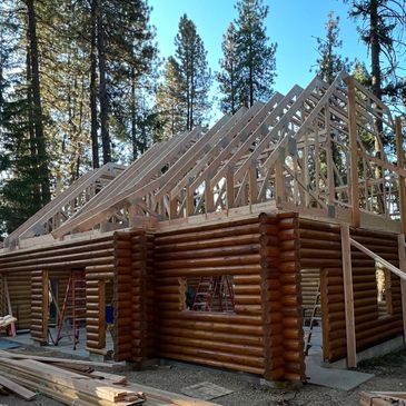 Log home construction 