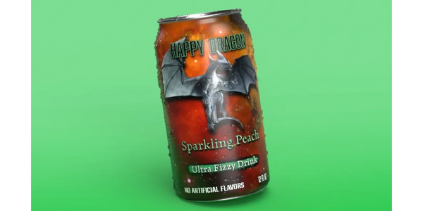 3D rendering of soda can with custom made can design