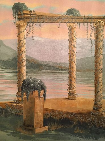 Southern Louisiana theme mural painted by Jill Roberts in Hemet, CA.