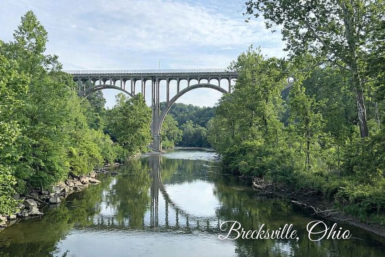 Arch in Brecksville, OH where flooring contractors near me hardwood refinishing, LVP installation.
