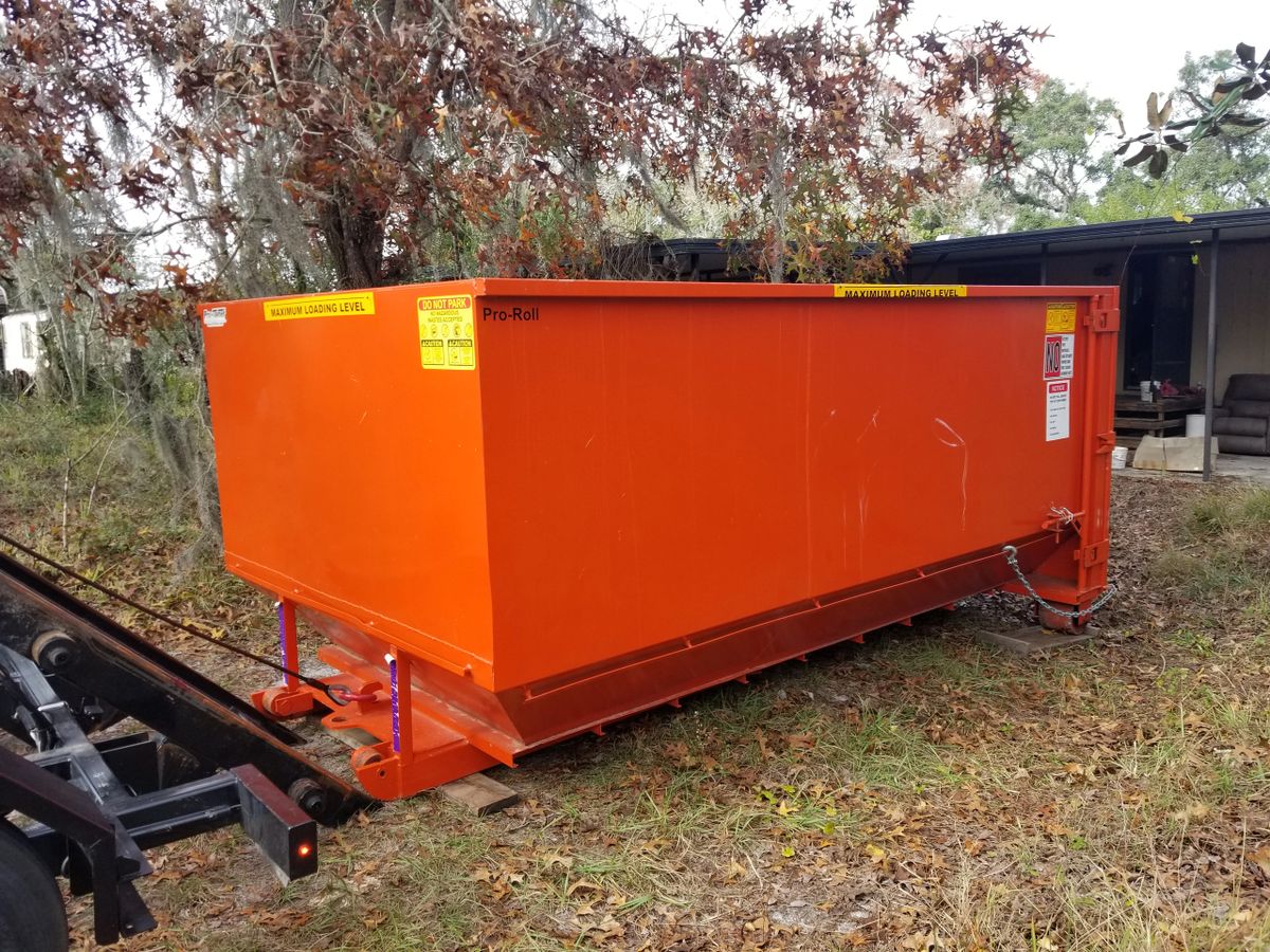 20 Yard Roll Off Dumpster for RENT (5 DAY RENTAL, 3,000 lbs included)