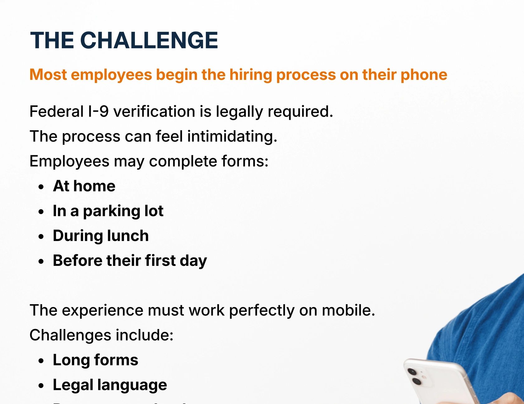Challenges of mobile I-9 verification during hiring process.