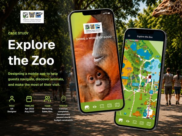 Mobile app for zoo exploration helping guests navigate and discover animals.