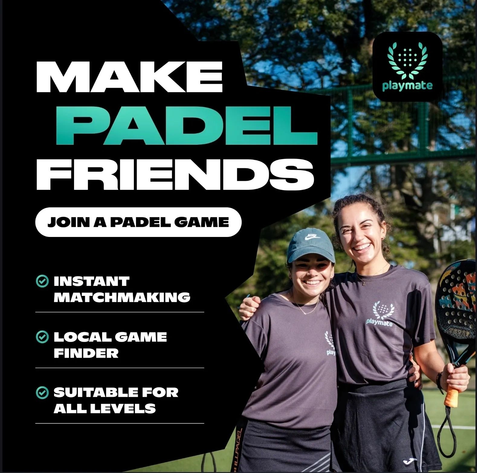 Find a Padel Partner with Playmate App